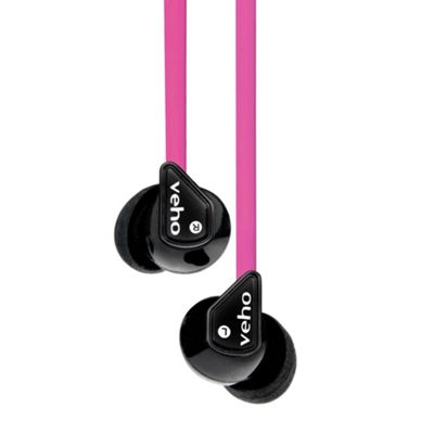 Pink z-1 stereo noise isolating in-ear headphones